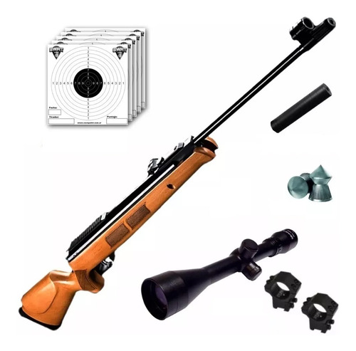 Rifle Aire Comprimido Fox Gr1600 X-nitro Piston + Mira 4x40