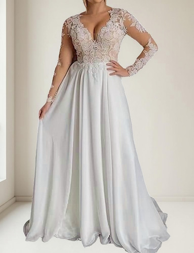 Vestido De Noiva Plus Size Modelo Princesa Renda Harvy
