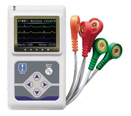 Holter Cardiaco De 3 Canales Incluye 20 Electrodos Y Pilas