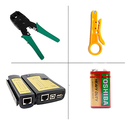 Crimping Tool + Tester Para Rj45 Y Usb + Pelacable