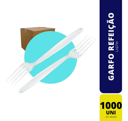 Garfo Refeição Ligth Ref Descartável Cx C/20x50 Uni