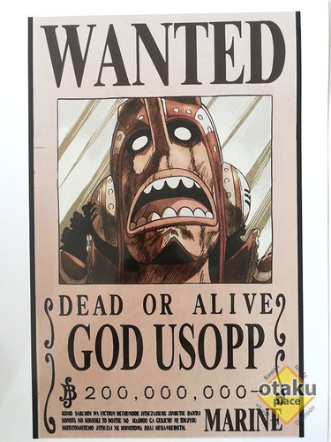 Poster One Piece Mediano Wanted De Usopp (god Usopp)