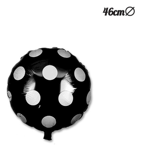 Pack X 3 Globos Metalizados Redondos Con Lunar De 45 Cm