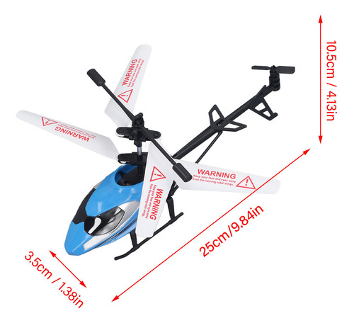 Control Remoto Flexible Recargable Helicopter Toy De 2.5 Can