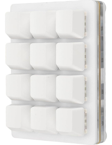 Teclado Mecánico Mini Rgb Oreilet 12 Teclas Usb C Blanco