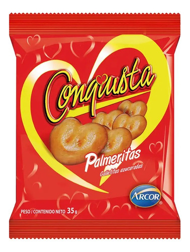 Galleta Colacion Palmerita-conquista Arcor 10 Unidades