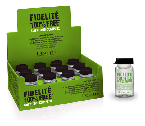 Caja X12 Ampollas Fidelite 100 % FREE NUTRITIVE COMPLEX
