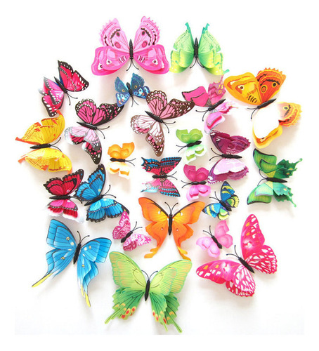 108 Pegatinas De Mariposas 3d Para Decoración De Pared Y