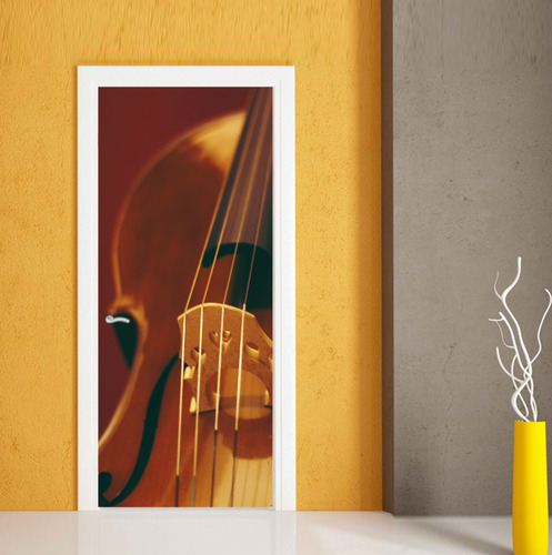 Vinilo Para Puerta Violin Instrumento Cuerdas Music Vini M10