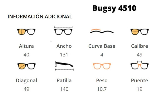 Armazon Para Lentes Unisex Bugsy 4510 Redondo Prontoptica