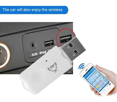 Imagen 5 de 7 de Receptor Adaptador Usb + Aux Bluetooth 4.0 Audio Musica Auto