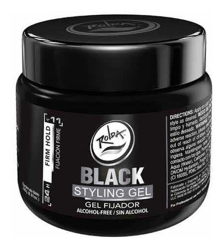 Gel Fijador Rolda Black 250g - Sin Alcohol