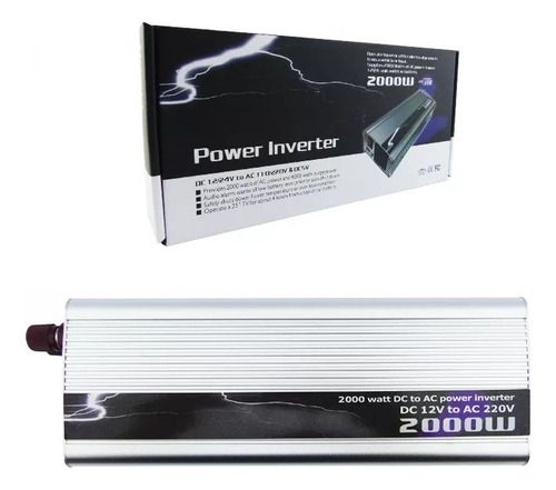 Conversor De Corriente Inversor De Voltaje Usb 12/24v 2000w