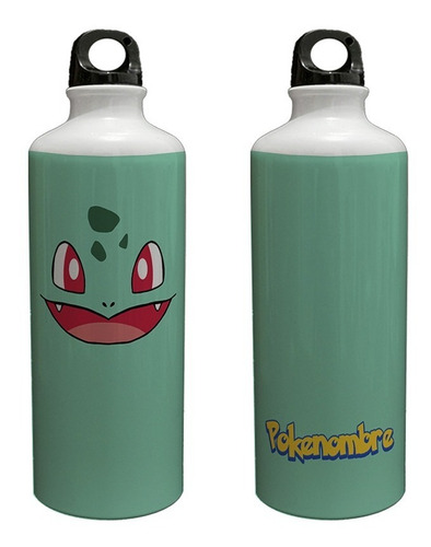 Botella Deportiva Aluminio Pokemon Bulbasaur Personalizada