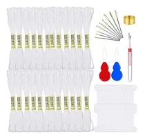 Comprar Hilos Kit De Hilo Para Bordar 24 Madejas De Hilo Blanco