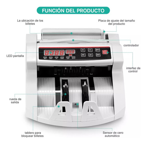2 Máquinas Contadora De Billetes Detector De Billetes Falsos