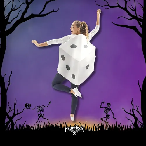 Disfraz De Halloween De Dados De Seis Caras: Atuendo D6 Para