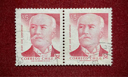 Estampilla 5 Pesos Correo Se Chile Sin Cortar Sanfuentes