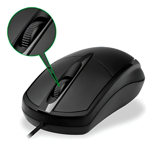 Kit Conjunto Teclado E Mouse Com Fio Usb Wired