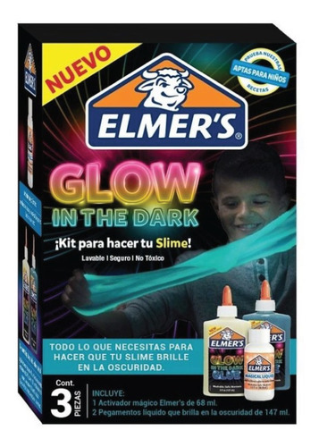 Imagen 1 de 1 de Kit Para Hacer Slime Glow In The Dark Elmers