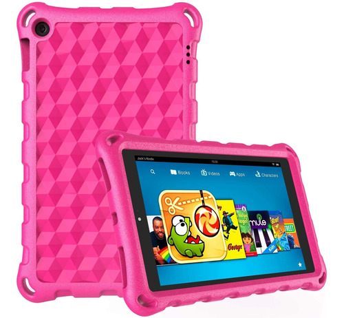 Funda Para Kindle Fire 7 Ultraligera Rosa Resistente