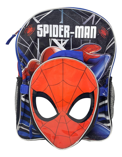 Mochila Spiderman 16 Con Bolsa De Almuerzo Con Forma De S...