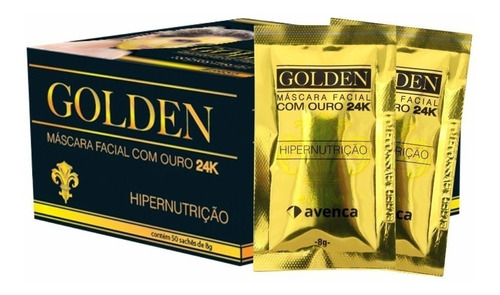 Avenca Máscara Facial Golden De Ouro 8g Caixa C/ 50unid