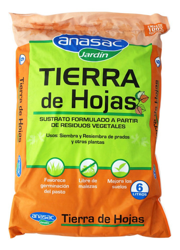 Tierra De Hoja 6 Litros - Anasac  