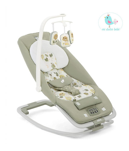 Imagen 7 de 10 de Silla Vibradora Bebe Mecedora Musical Joie Dreamer B1207 Leo