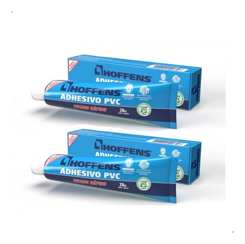 2 Adhesivo Para Tuberías Pvc - Hoffens - Pomo 20cc
