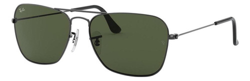 Lentes De Sol Caravan Verde Classic G-15 Ray-ban Color de la lente Green Color de la varilla Polished gunmetal Color del armazón Polished gunmetal