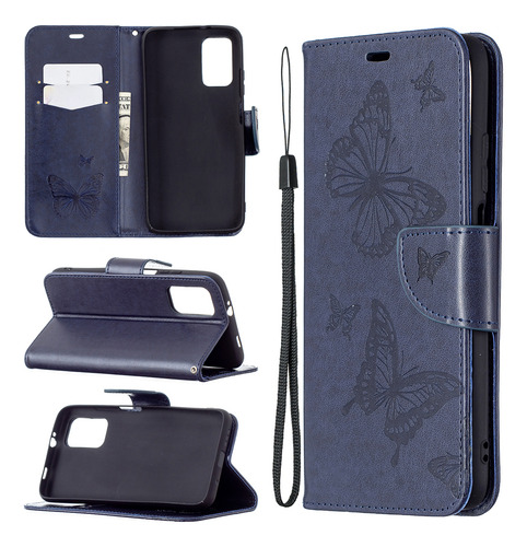 Funda Para Nokia 3.4/1.3/5.3 Funda Tipo Cartera Con Ranura Para Tarjetas, Textura Magnética, Mariposa, A Prueba De Golpes