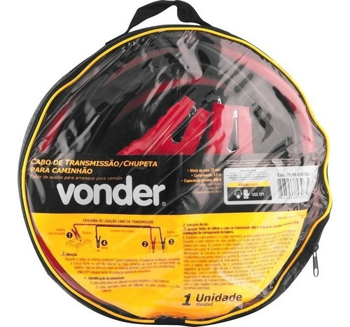 Cabo De Transmissão Chupeta Caminhão 3,5m + Bolsa - Vonder