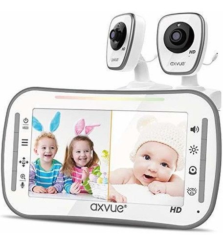 Monitor Para Bebés Con Video Hd, Pantalla Hd Axvue 720p De 5