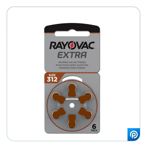 Rayovac Extra Advanced 312 pila botón 6 unidades
