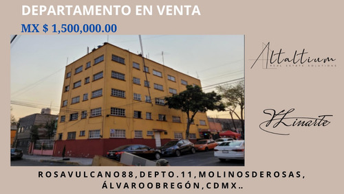 Departamento En Venta En Rosa Vulcano 88 Alvaro Obregon Cdmx I Vl11-ca-001