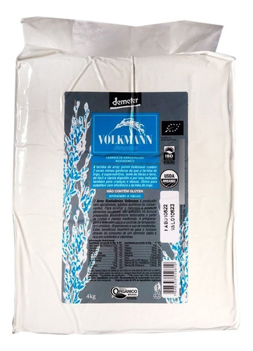 Farinha De Arroz Polido Orgânico Biodinâmico 4kg - Volkmann