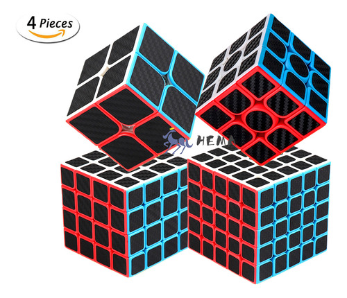 Cubo Rubik 2x2 3x3 4x4 5x5 Cobra Profesional Fibra Carbono