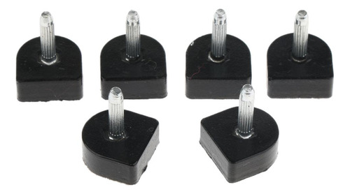 3 Pares De Tacones Puntas De Repuesto 10x11mm Negro