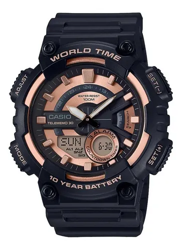 comprar Reloj Casio Hombre Aeq-110w-1a3v Cuarzo Negro 100m