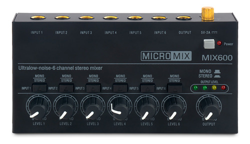 Miniteclados Mixer Line, Guitarras, Audio Estéreo De 6 Canal