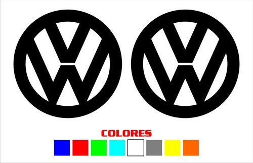 2 Calcomanías Logo Volkswagen 28 Cm. C/u.  Camión Camion