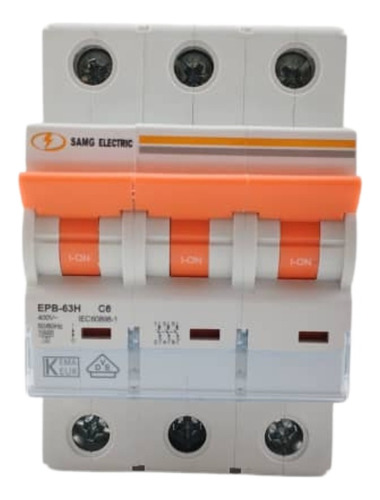 Breaker Termomagnético  De 3 Polo 6 Amp Samg Electric