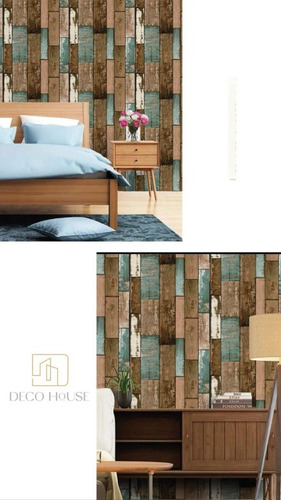 Pvc Tapiz Adherible 0.45*10metro Mosaico Azul Tpvl012