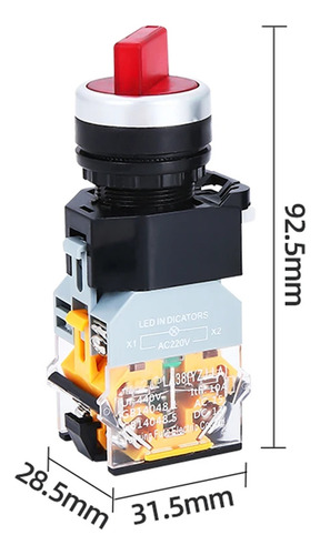 Czke 22mm La38-11xd/2/la38-20xd/3 Knob Switch With Led Lamp