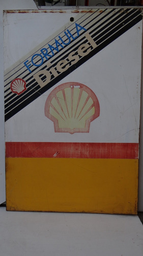 Letrero Antiguo Shell # 4,franja Negra