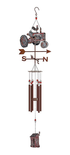 Sunset Vista Designs 92883 Barnyard Wind Chime, Tractor