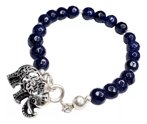 Pulsera Plata 925 Elefante Lluvia De Estrella 8mm Pp448