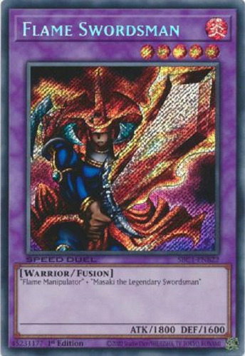 Espadachín De La Llama Secret Raro Yugioh Speed Duel