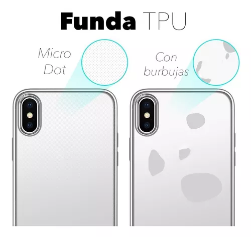 Funda Tpu Transparente Para iPhone X Xs + Vidrio Templado